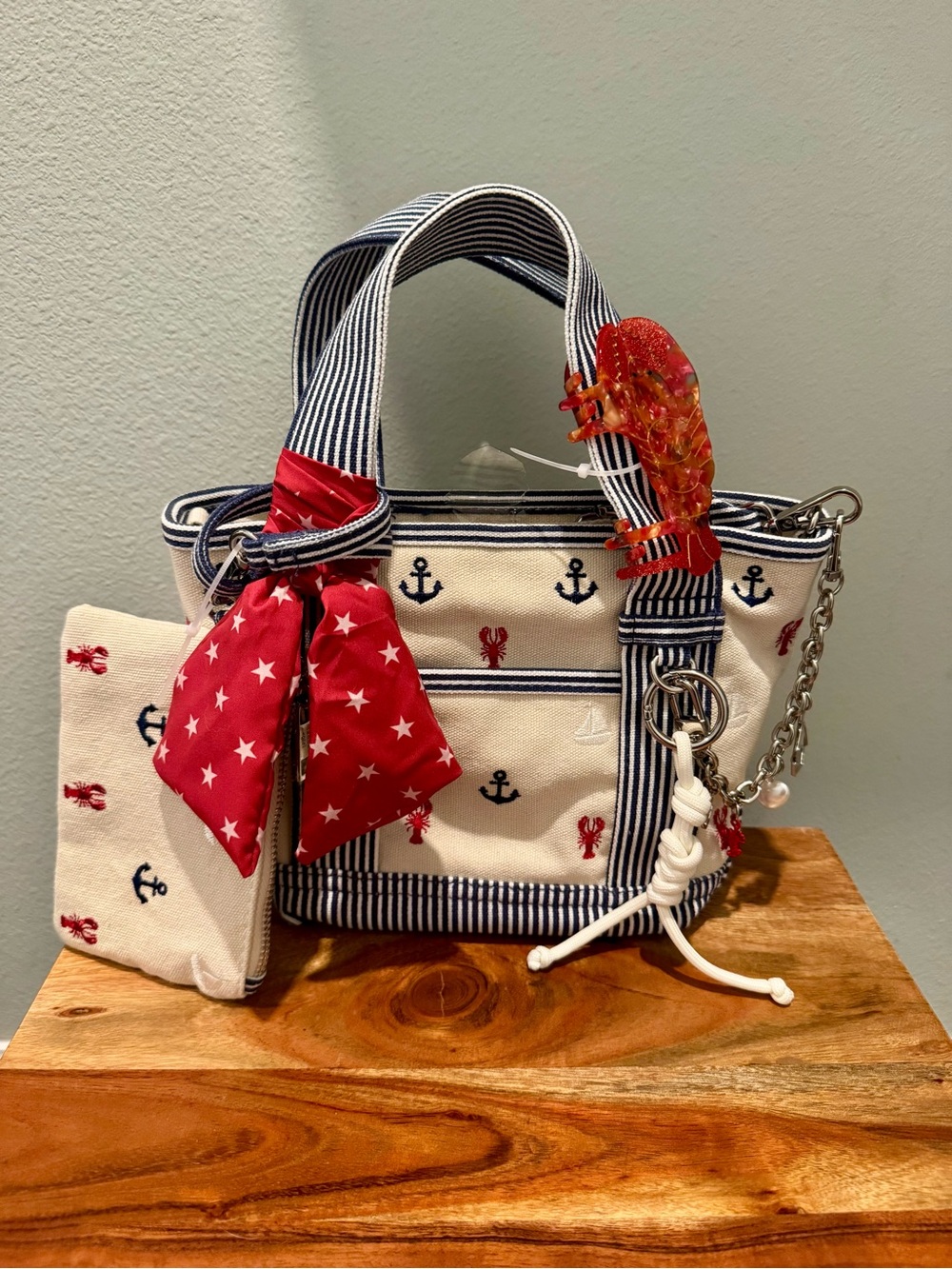 Madden Girl Anchors/Nautical Mini Tote Bag
